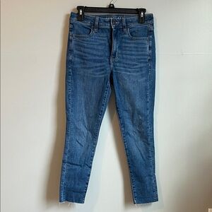 American Eagle Outfitters Dark Blue Ankle Jeans